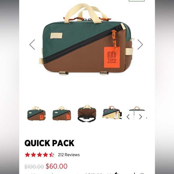 Topo Designs Handbags - topo designs quick pack